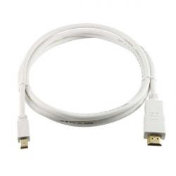 Кабел DeTech MINI DP - HDMI M, 1.8m, Бял -18217