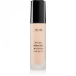 Korres Wild Rose озаряващ фон дьо тен за естествен вид SPF 15 цвят WRF1 30 мл.