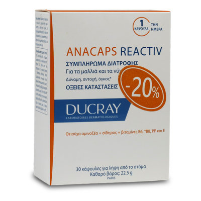 ДЮКРЕ АНАКАПС РЕАКТИВ ПРОТИВ КОСОПАД КАПС. 30 / DUCRAY ANACAPS REACTIV ...