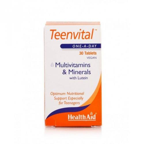 ХЕЛТ ЕЙД ТИИНВИТ МУЛТИВИТАМИНИ ЗА ЮНОШИ 30 ТАБЛ / HEALTH AID TEENVITAL ...